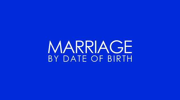 Marriage by date of birth